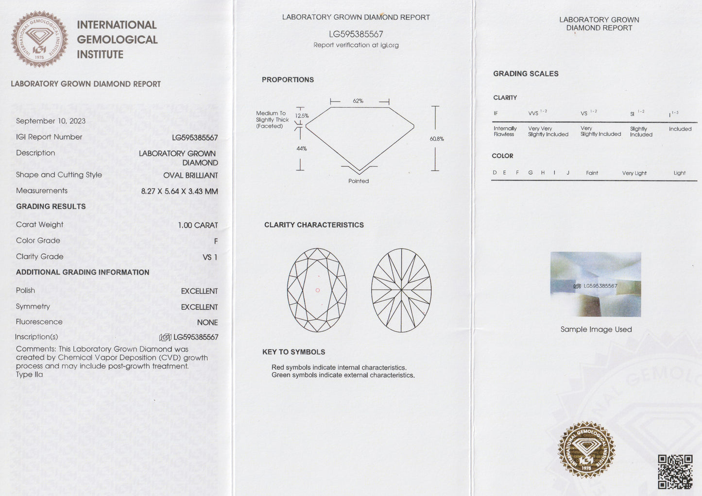 Oval Lab Diamond Platinum Solitaire 1.0ct